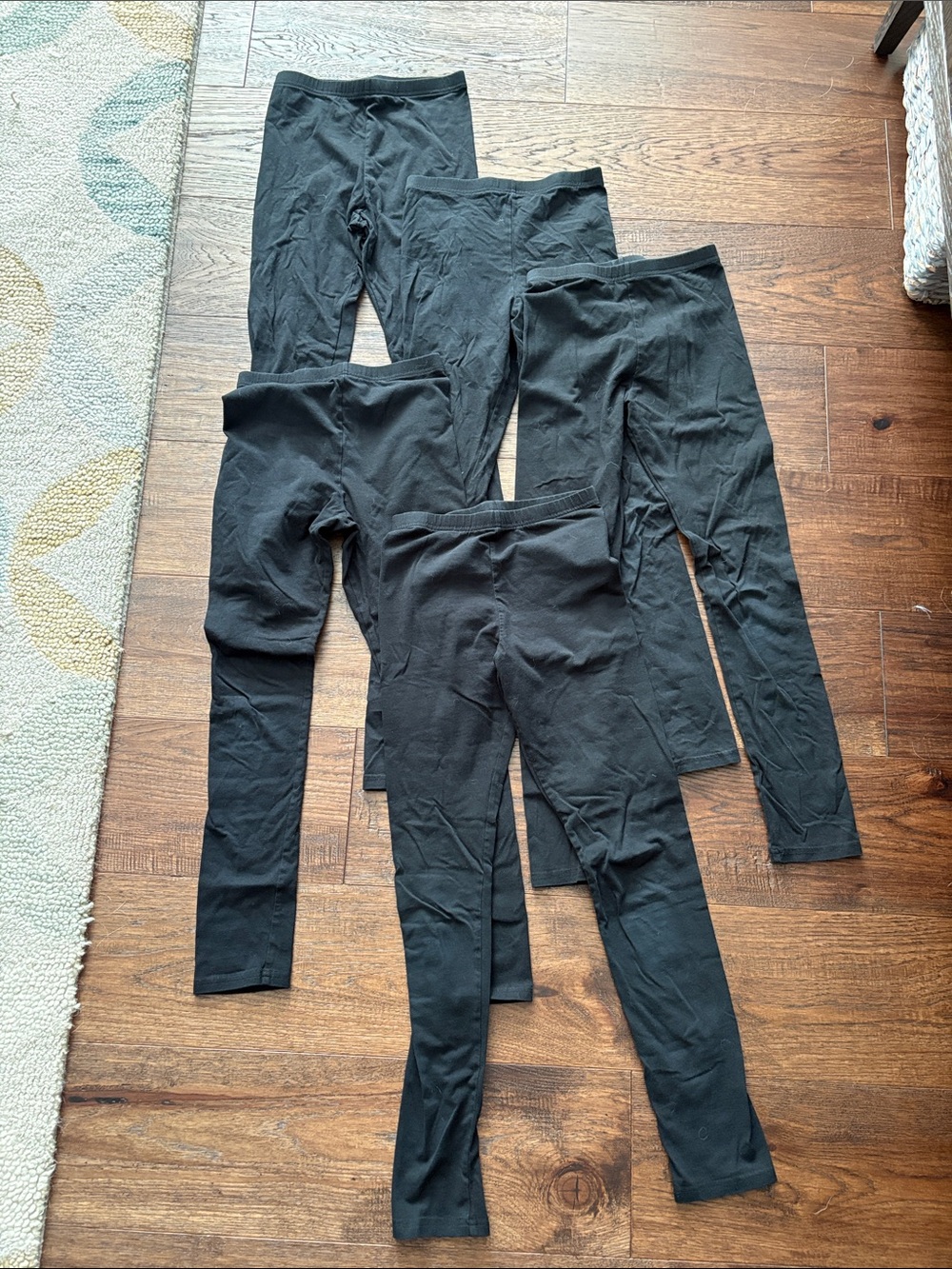 Old Navy Black Kids Stretch Leggings - Pack of 5 - Size 14-16
